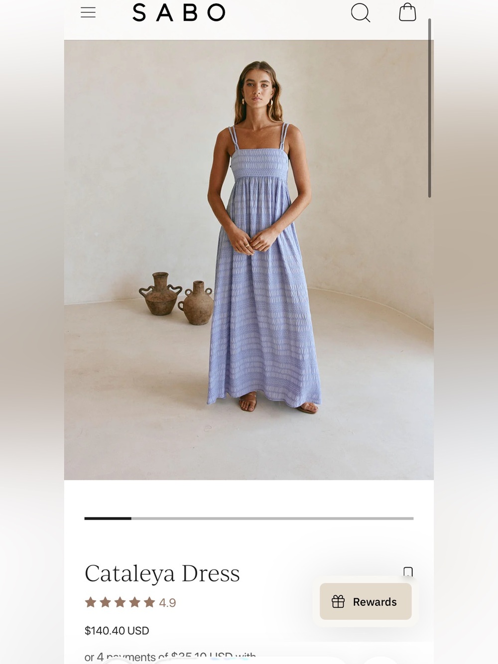 Sabo Skirt Cataleya Dress - Light blue Maxi dress